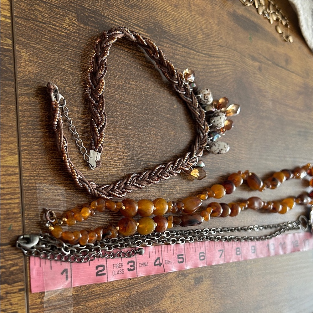 Elegant Brown Beaded Necklace